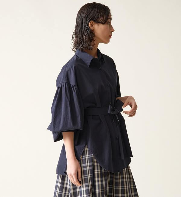 TIARA「ギャザースリーブシャツ」|シャツ・ブラウス|