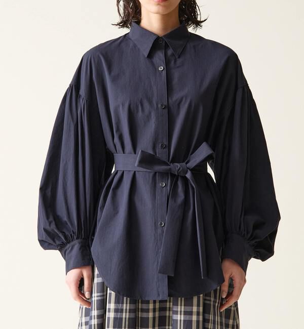 TIARA「ギャザースリーブシャツ」|シャツ・ブラウス|