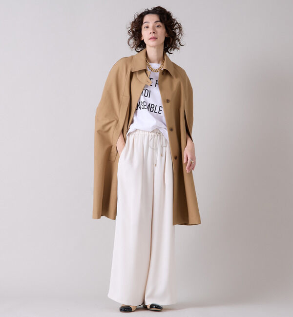 Liesse「ポンチョコート」|ポンチョ・ケープ|ベージュ