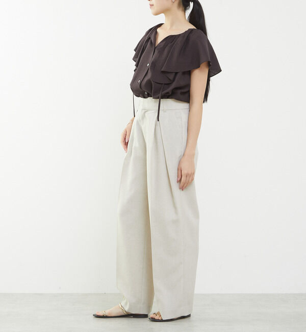 Liesse「フリルカラーブラウス」|シャツ・ブラウス|