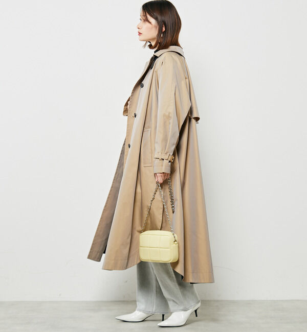 Soffitto「シャンブレーポンチョトレンチコート」|トレンチコート|