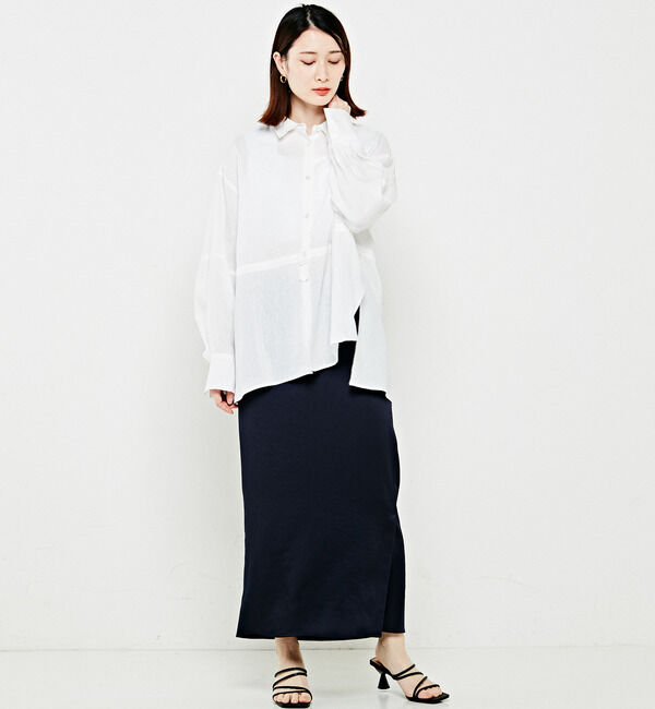 Soffitto「リネンウエストギャザーブラウス」|シャツ・ブラウス|
