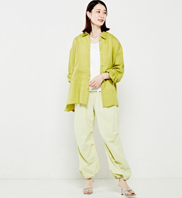 Soffitto「リネンウエストギャザーブラウス」|シャツ・ブラウス|イエロー系その他