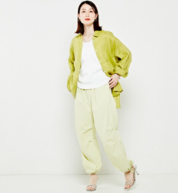 Soffitto「リネンウエストギャザーブラウス」|シャツ・ブラウス|