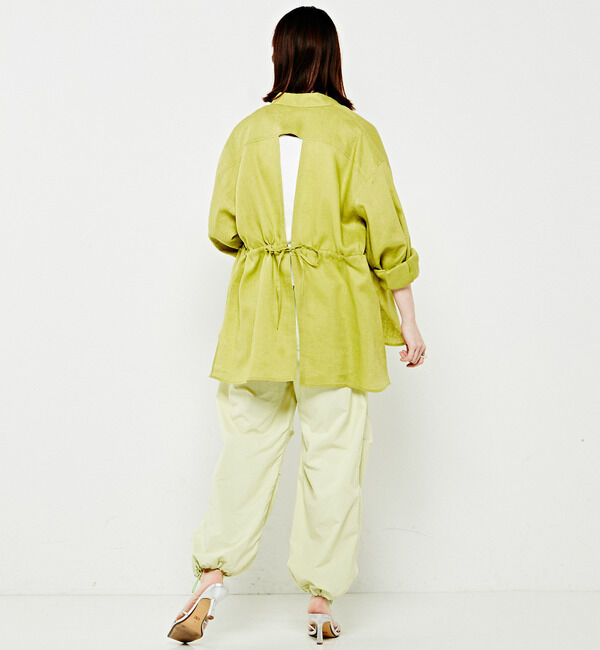 Soffitto「リネンウエストギャザーブラウス」|シャツ・ブラウス|