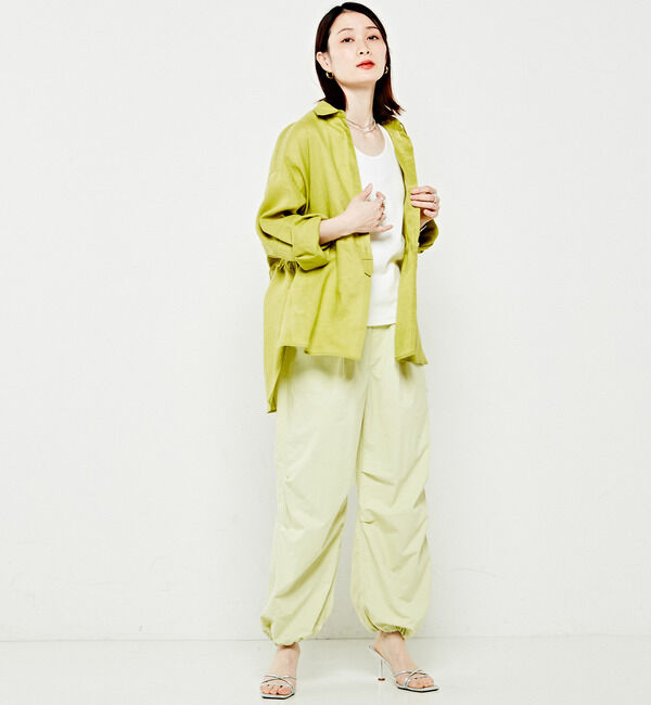 Soffitto「リネンウエストギャザーブラウス」|シャツ・ブラウス|