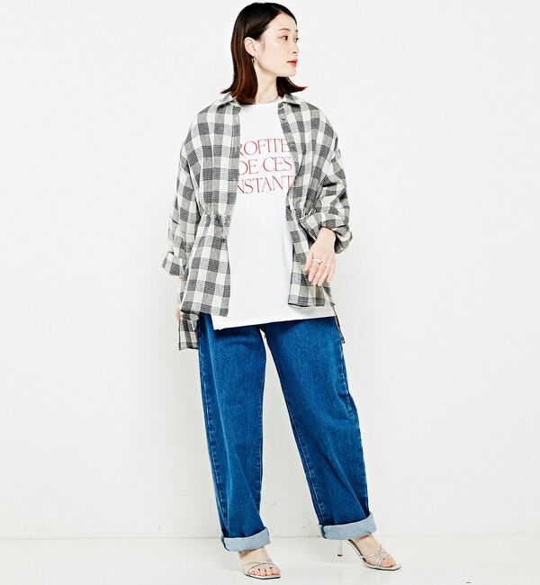 Soffitto「リネンウエストギャザーブラウス」|シャツ・ブラウス|