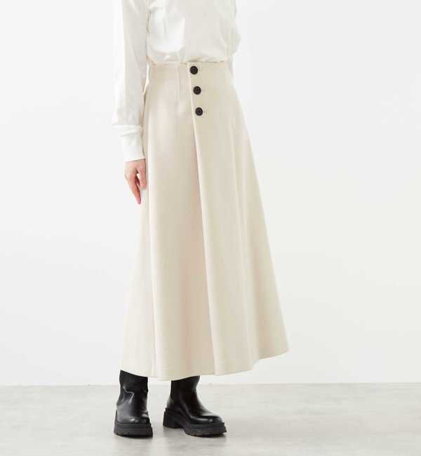 Soffitto「アンゴラ混フラノフリースAラインスカート」|スカート|