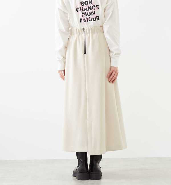 Soffitto「アンゴラ混フラノフリースAラインスカート」|スカート|