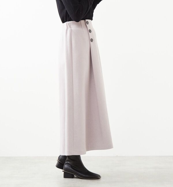 Soffitto「アンゴラ混フラノフリースAラインスカート」|スカート|