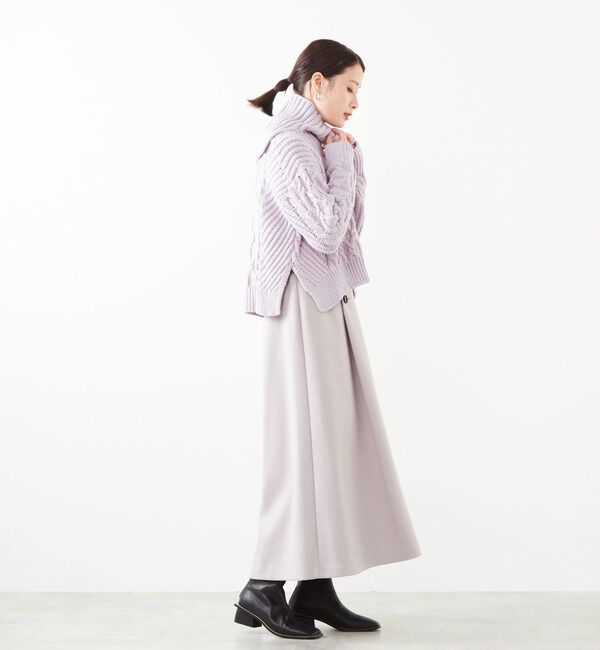 Soffitto「アンゴラ混フラノフリースAラインスカート」|スカート|