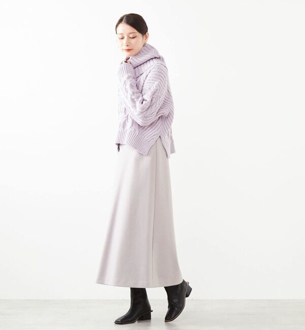 Soffitto「アンゴラ混フラノフリースAラインスカート」|スカート|