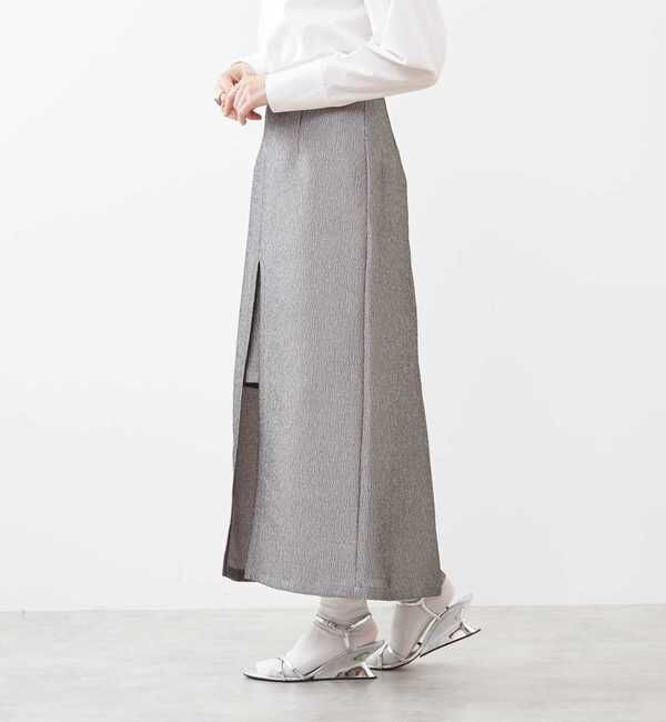 Soffitto「メタリックロングスリットスカート」|スカート|