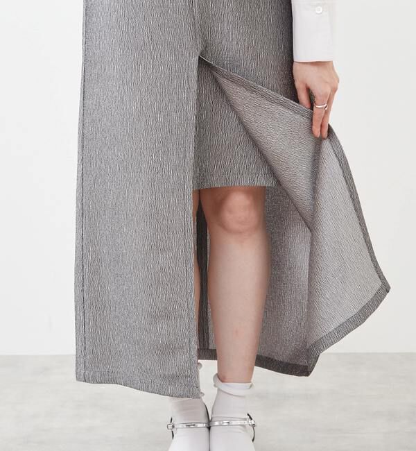 Soffitto「メタリックロングスリットスカート」|スカート|