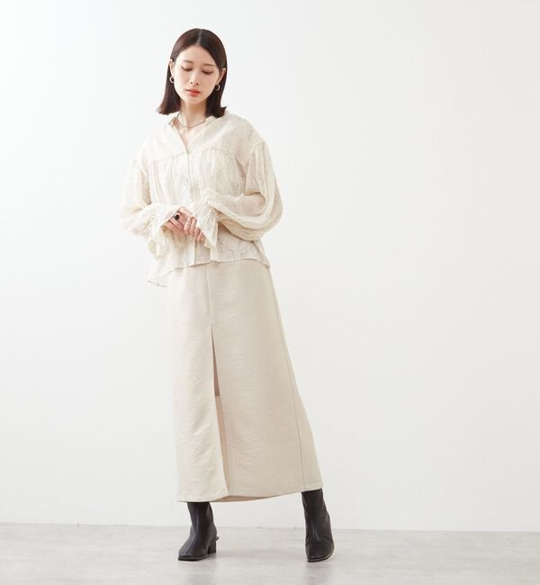 Soffitto「メタリックロングスリットスカート」|スカート|