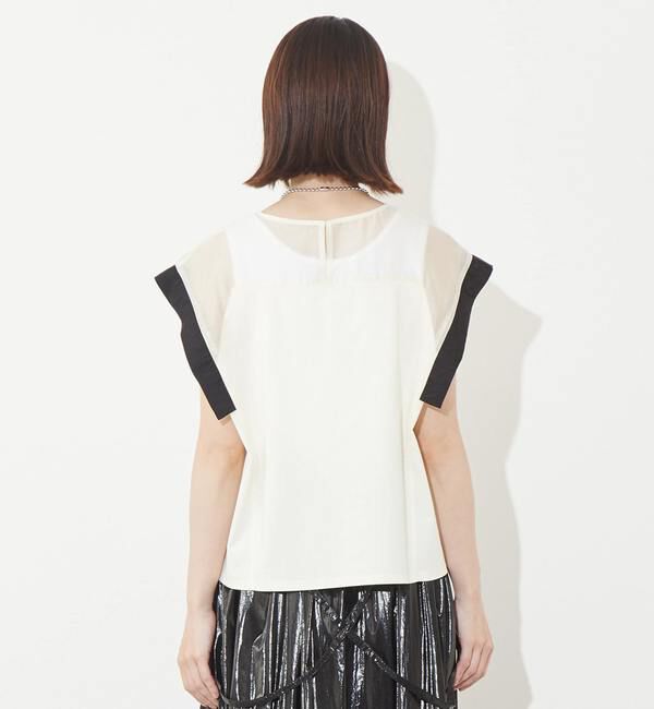 SOFFITTO「異素材使いプルオーバー」|Tシャツ・カットソー|