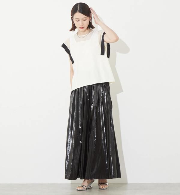 SOFFITTO「異素材使いプルオーバー」|Tシャツ・カットソー|