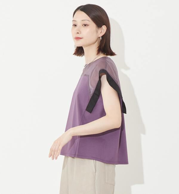 SOFFITTO「異素材使いプルオーバー」|Tシャツ・カットソー|