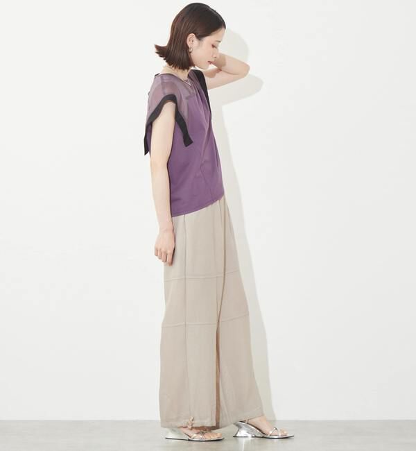 SOFFITTO「異素材使いプルオーバー」|Tシャツ・カットソー|