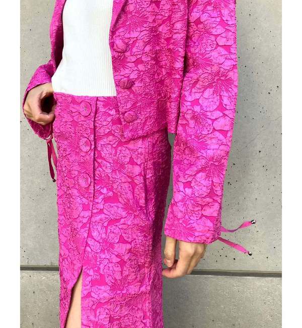 A_「【BAUM UND PFERDGARTEN/バウムウンドヘルガーテン】フラワージャカードサイドスリットスカート」|スカート|