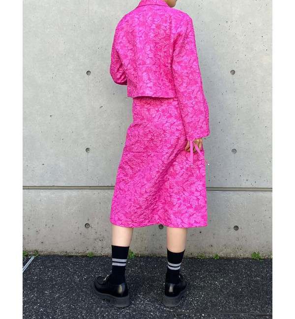 A_「【BAUM UND PFERDGARTEN/バウムウンドヘルガーテン】フラワージャカードサイドスリットスカート」|スカート|