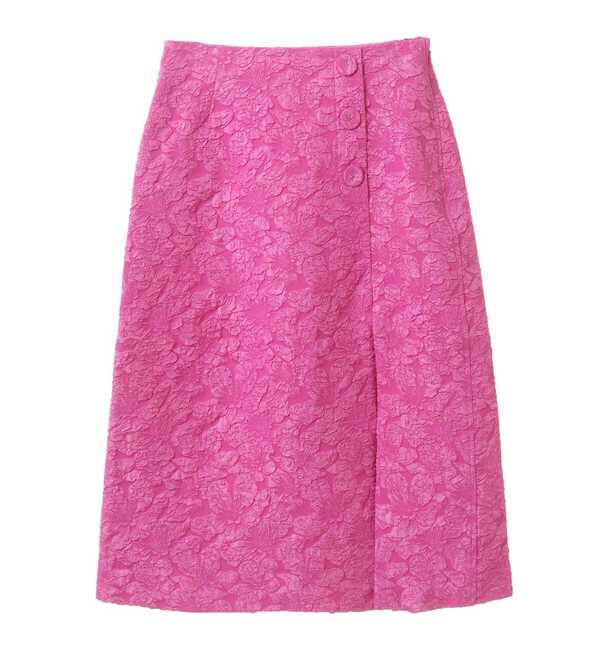 A_「【BAUM UND PFERDGARTEN/バウムウンドヘルガーテン】フラワージャカードサイドスリットスカート」|スカート|