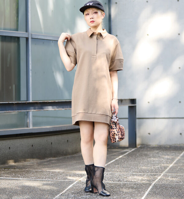 Soffitto「裏毛サイドスリットミニワンピース」|ワンピース|