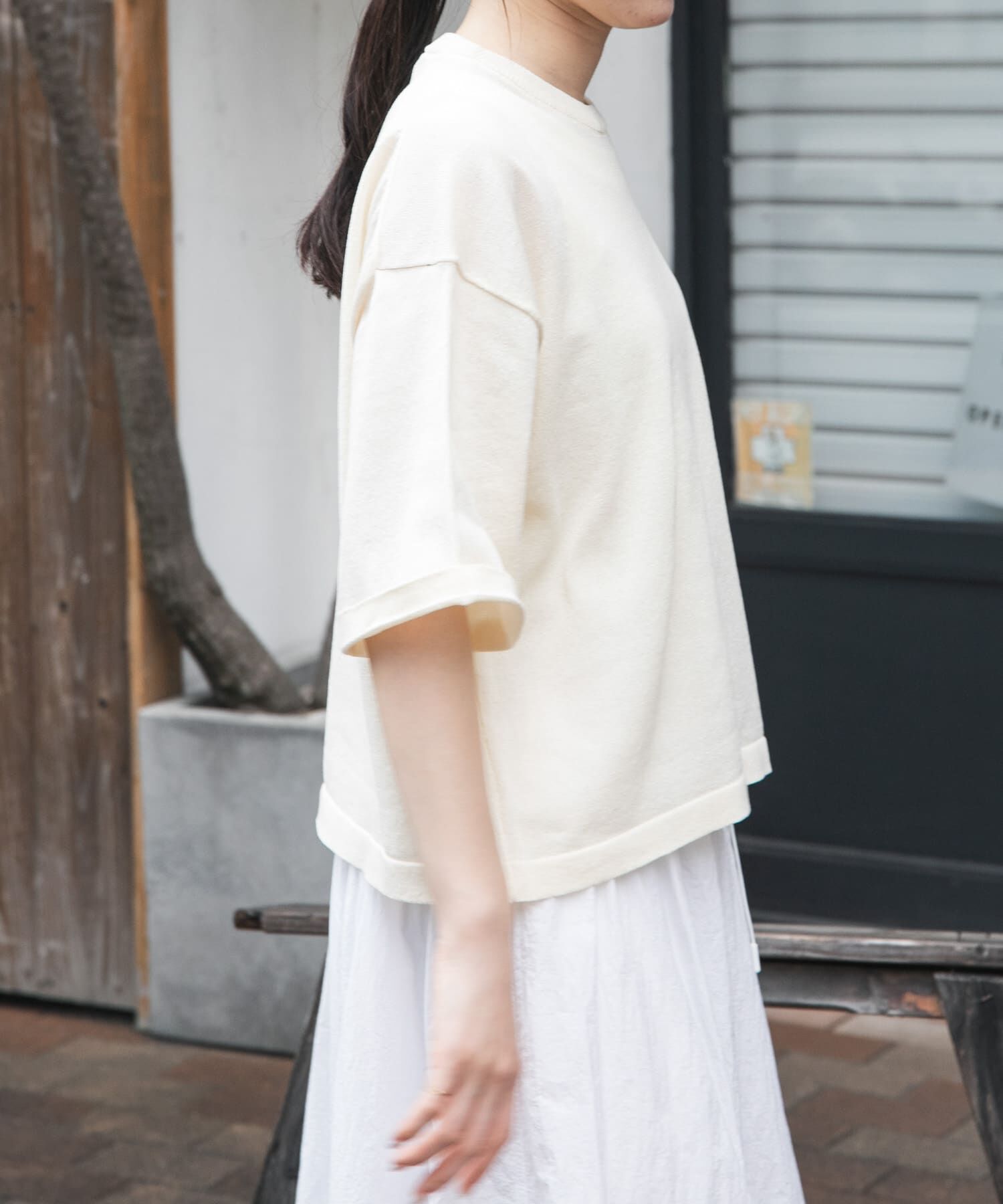 URBAN RESEARCH DOORS「FORK&SPOON　ペーパーニットTシャツ」|ニット・セーター|