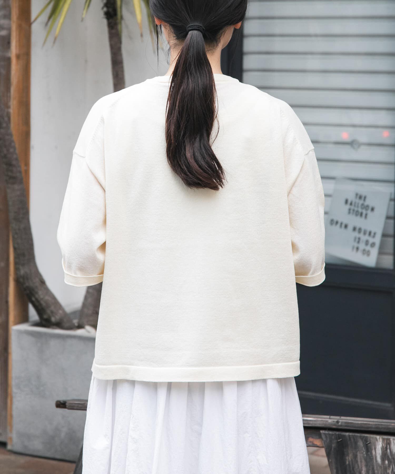 URBAN RESEARCH DOORS「FORK&SPOON　ペーパーニットTシャツ」|ニット・セーター|