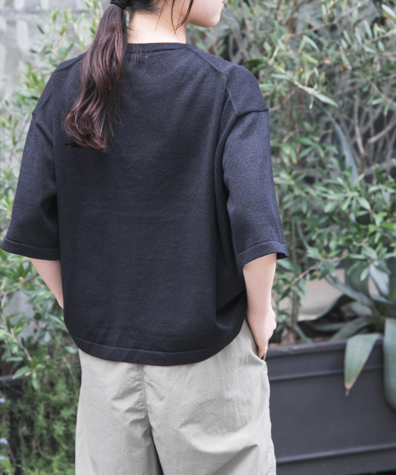 URBAN RESEARCH DOORS「FORK&SPOON　ペーパーニットTシャツ」|ニット・セーター|