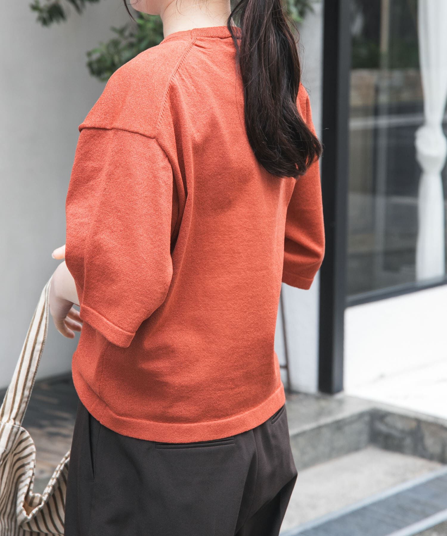 URBAN RESEARCH DOORS「FORK&SPOON　ペーパーニットTシャツ」|ニット・セーター|