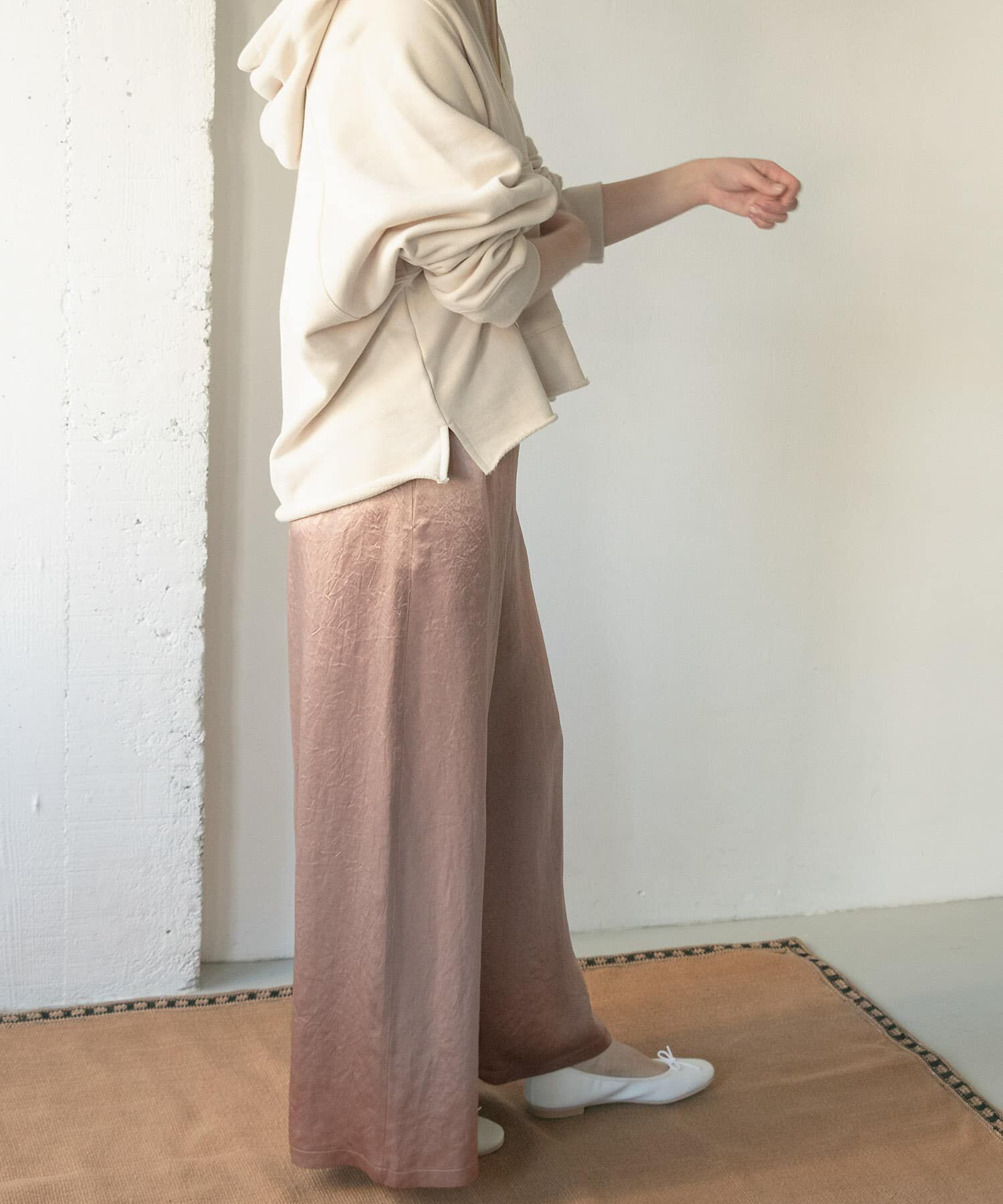 URBAN RESEARCH DOORS「thint　クラッシュサテンサロペット」|スカート|