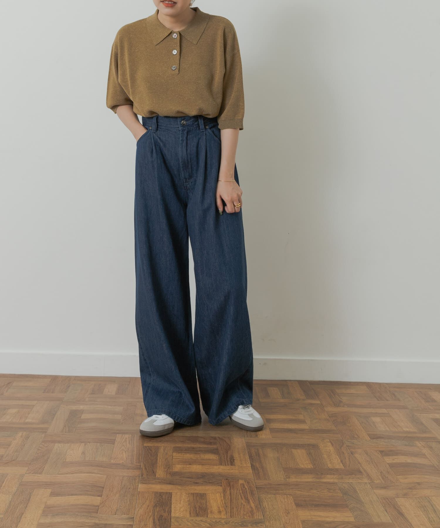 URBAN RESEARCH DOORS「Denim Tuck Wide Pants」|デニム|