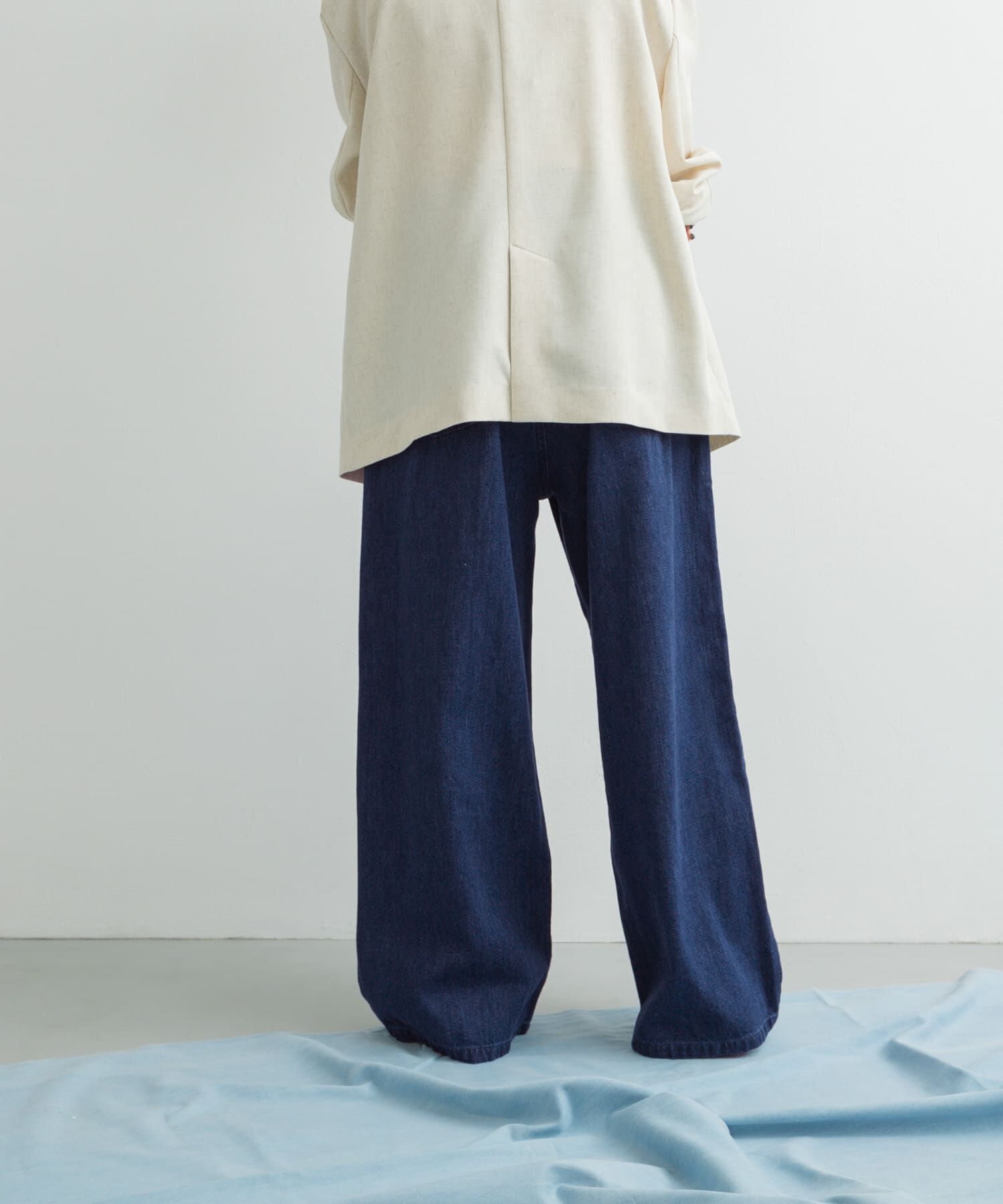 URBAN RESEARCH DOORS「Denim Tuck Wide Pants」|デニム|