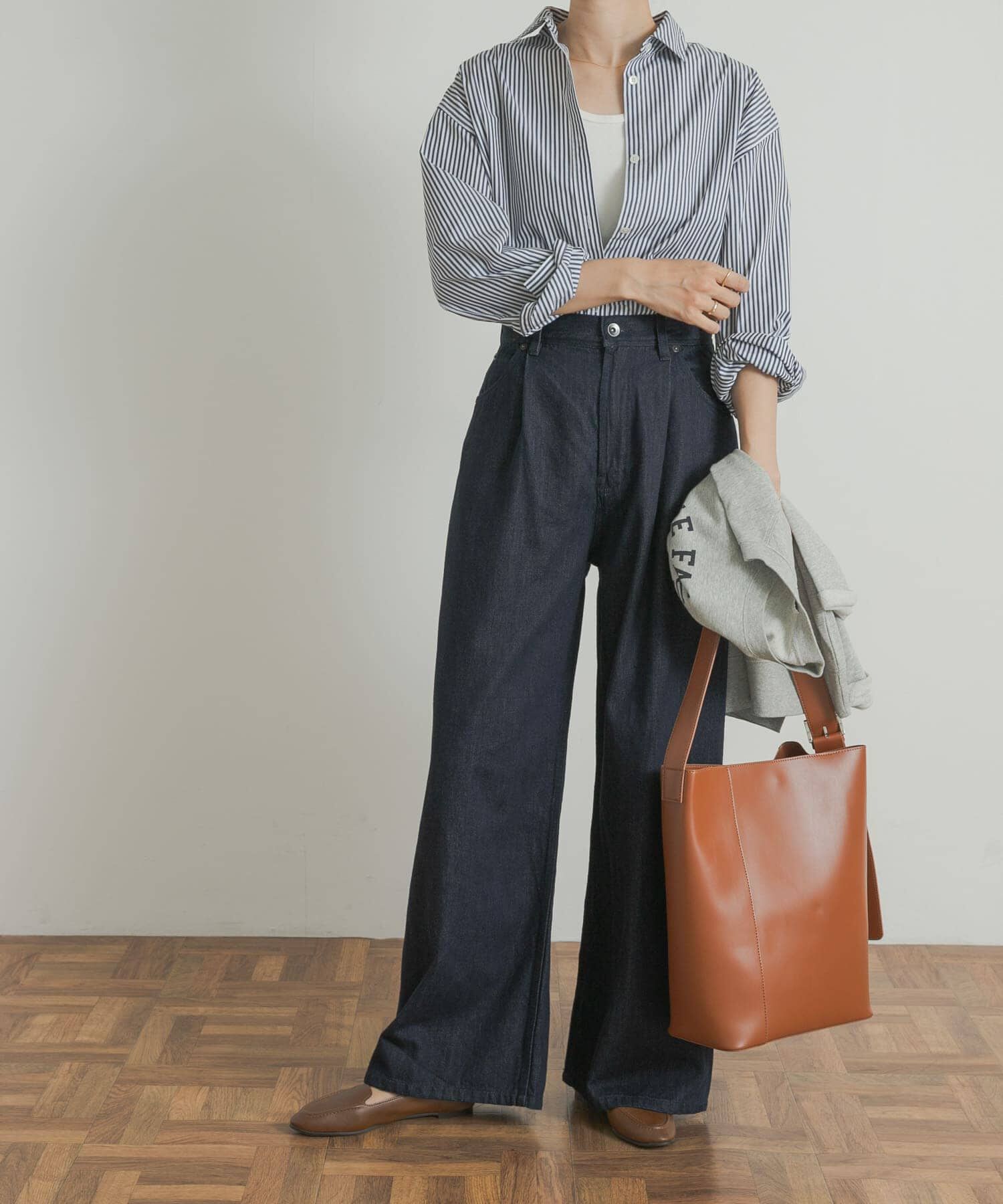 URBAN RESEARCH DOORS「Denim Tuck Wide Pants」|デニム|