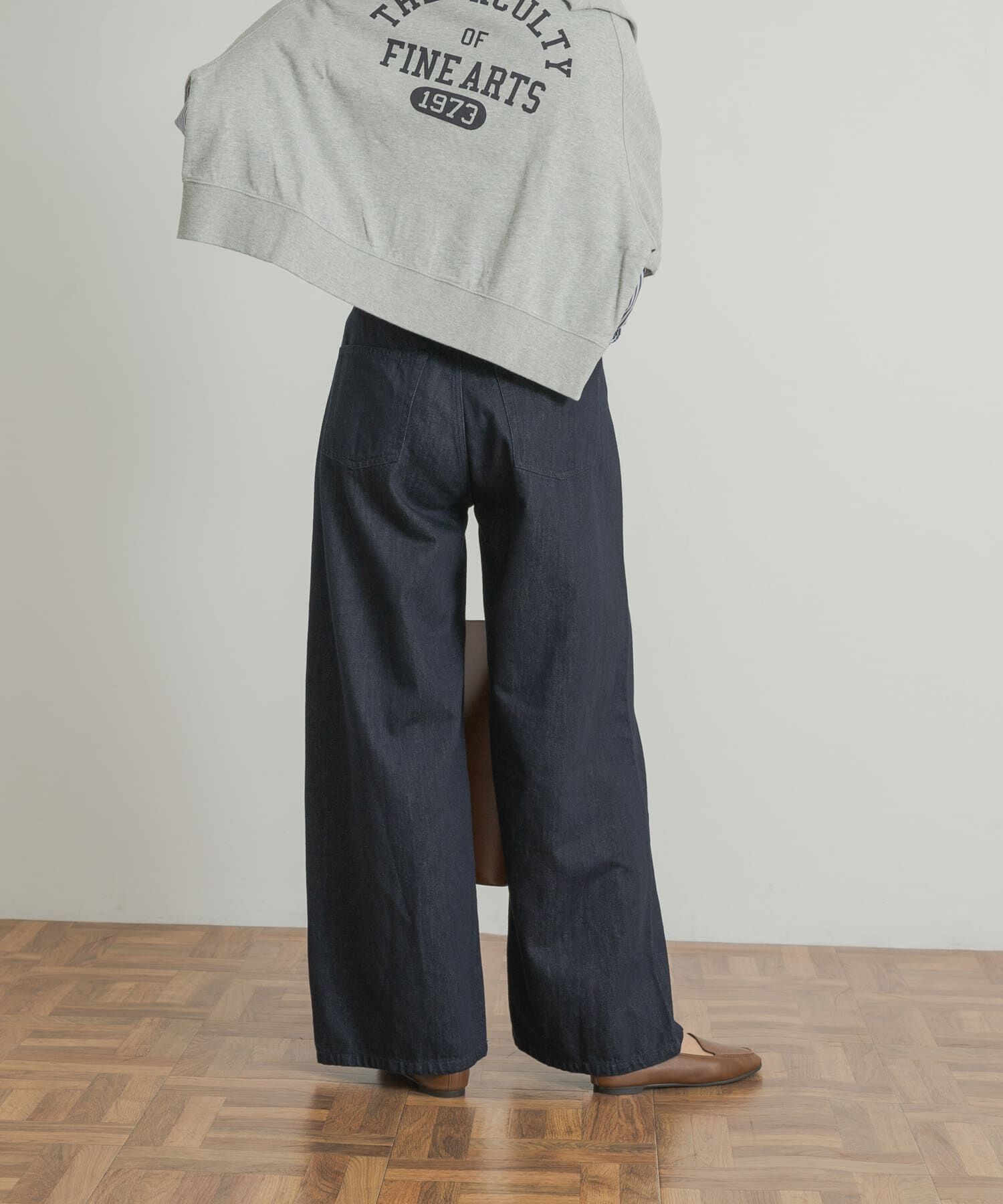 URBAN RESEARCH DOORS「Denim Tuck Wide Pants」|デニム|