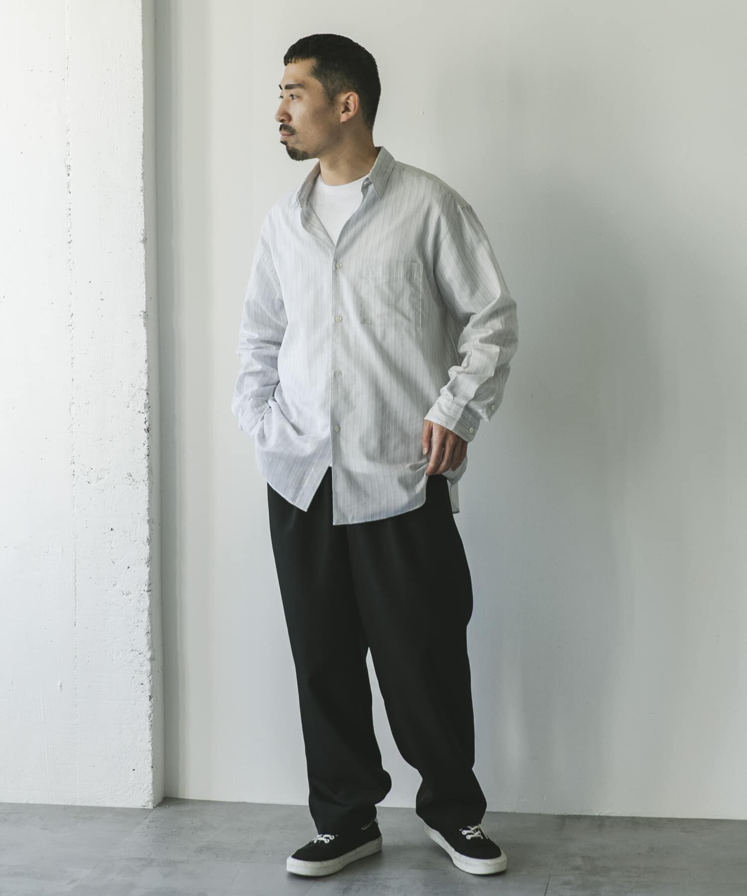 URBAN RESEARCH DOORS「シアーボイルストライプロングスリーブシャツ」|シャツ・ブラウス|