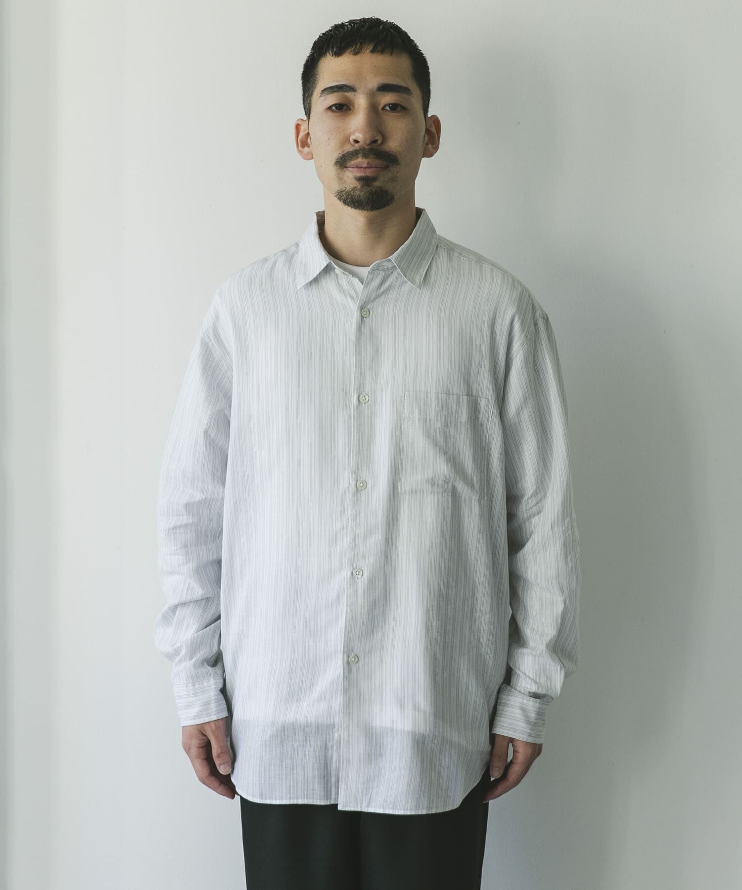 URBAN RESEARCH DOORS「シアーボイルストライプロングスリーブシャツ」|シャツ・ブラウス|