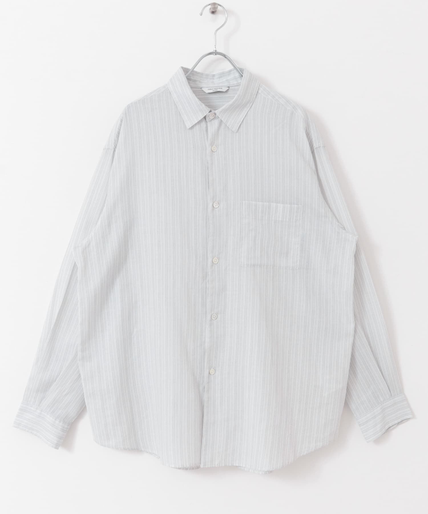 URBAN RESEARCH DOORS「シアーボイルストライプロングスリーブシャツ」|シャツ・ブラウス|