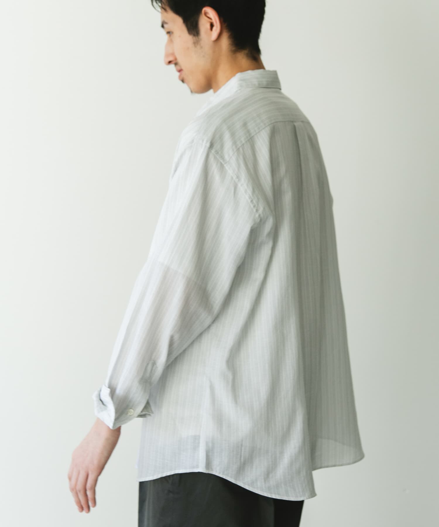 URBAN RESEARCH DOORS「シアーボイルストライプロングスリーブシャツ」|シャツ・ブラウス|