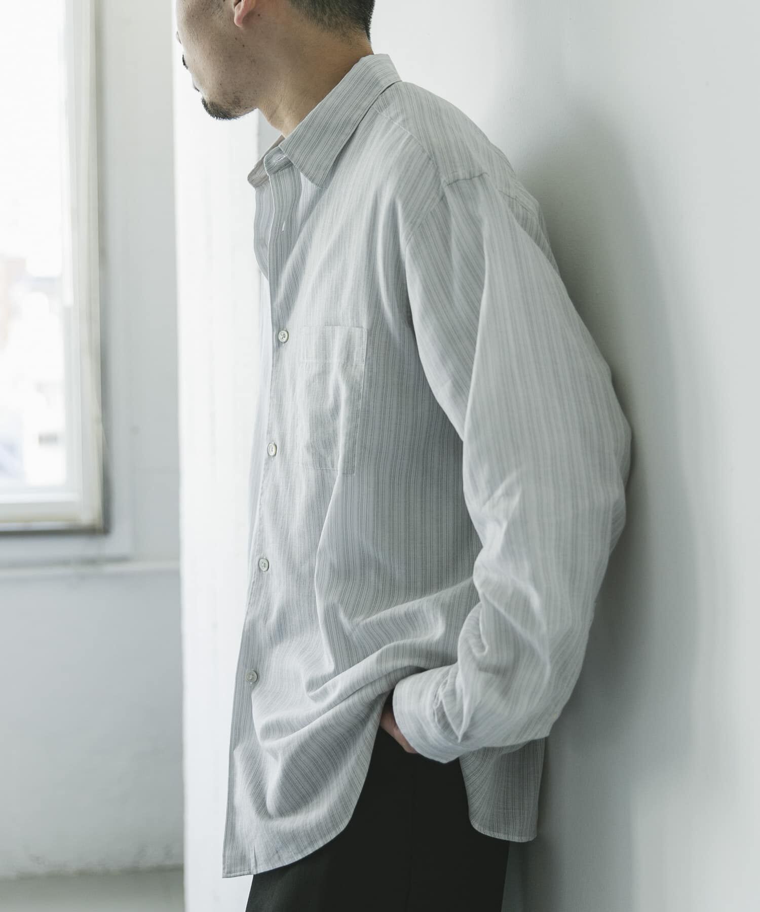 URBAN RESEARCH DOORS「シアーボイルストライプロングスリーブシャツ」|シャツ・ブラウス|