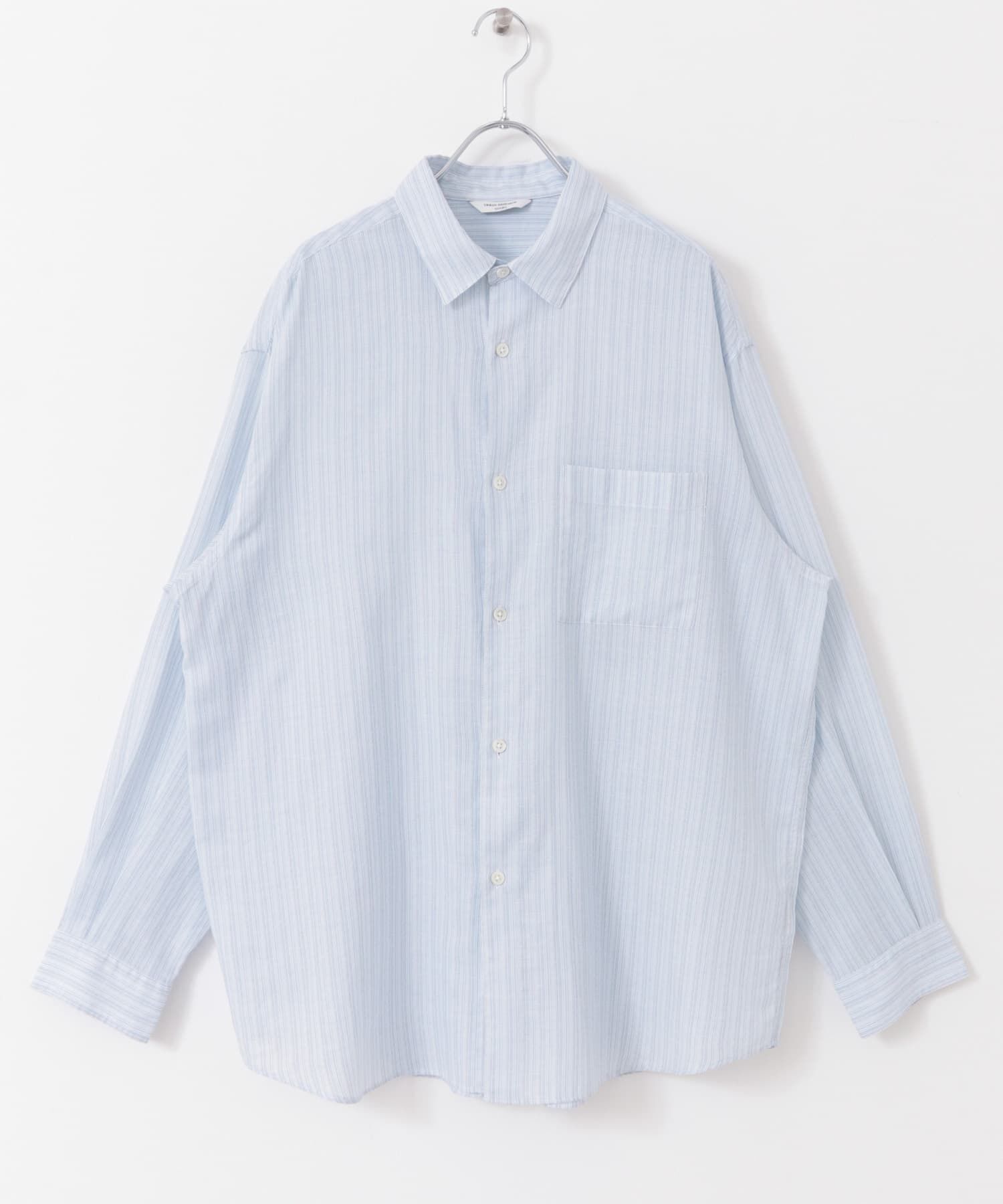 URBAN RESEARCH DOORS「シアーボイルストライプロングスリーブシャツ」|シャツ・ブラウス|