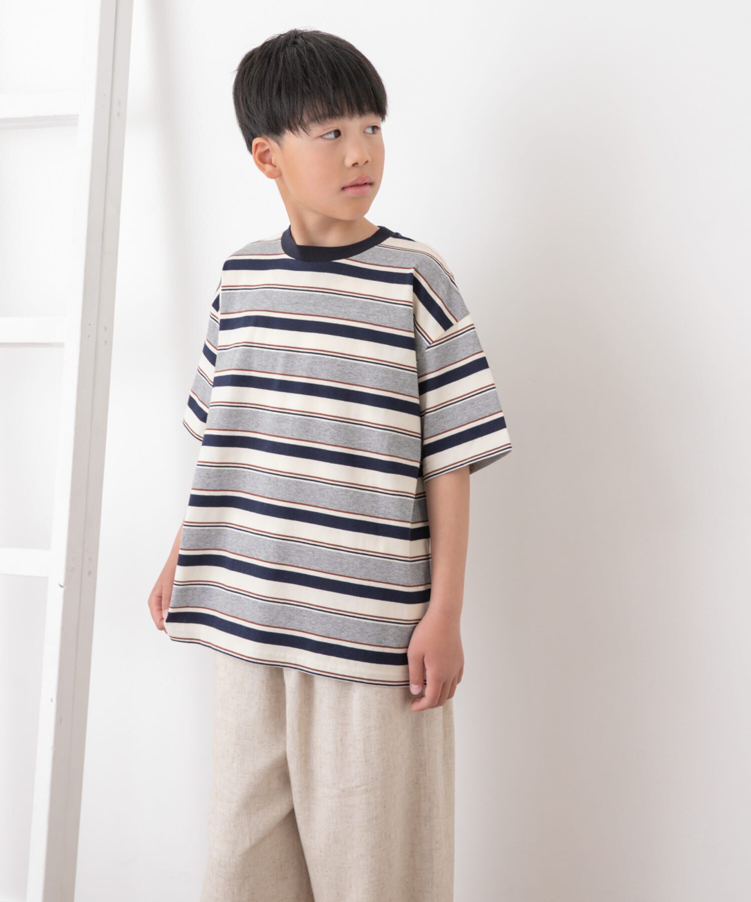URBAN RESEARCH DOORS「『WEB/一部店舗限定サイズ』マルチボーダールーズTシャツ(KIDS)」|その他|