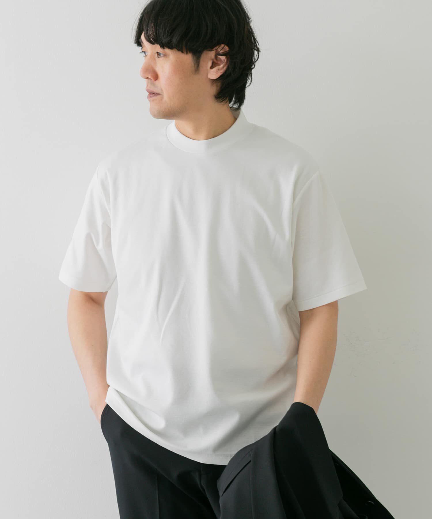 URBAN RESEARCH DOORS「『抗菌/防臭』LIFE STYLE TAILOR　シルケットポンチストレッチTシャツ」|シャツ・ブラウス|