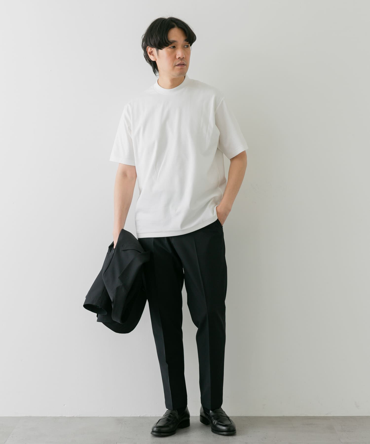 URBAN RESEARCH DOORS「『抗菌/防臭』LIFE STYLE TAILOR　シルケットポンチストレッチTシャツ」|シャツ・ブラウス|