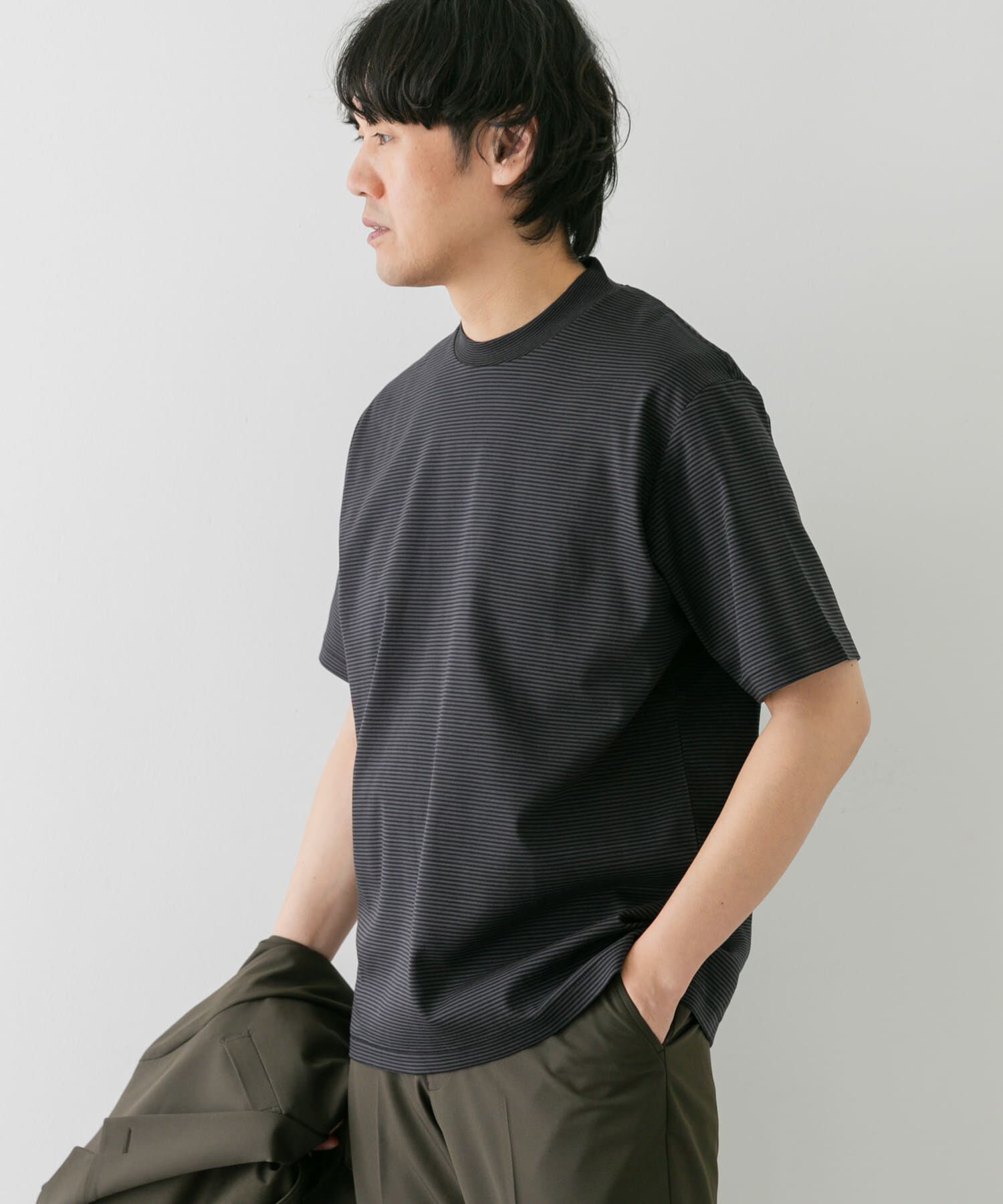 URBAN RESEARCH DOORS「『抗菌/防臭』LIFE STYLE TAILOR　シルケットポンチストレッチTシャツ」|シャツ・ブラウス|