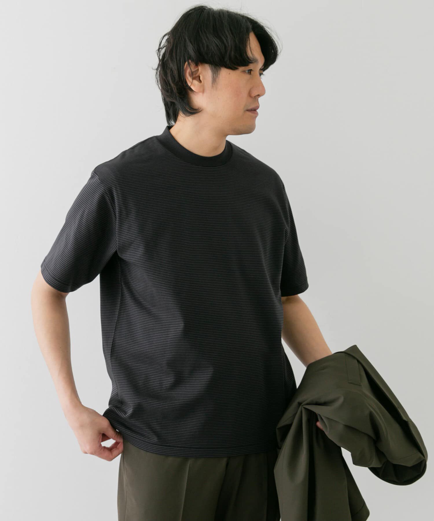 URBAN RESEARCH DOORS「『抗菌/防臭』LIFE STYLE TAILOR　シルケットポンチストレッチTシャツ」|シャツ・ブラウス|