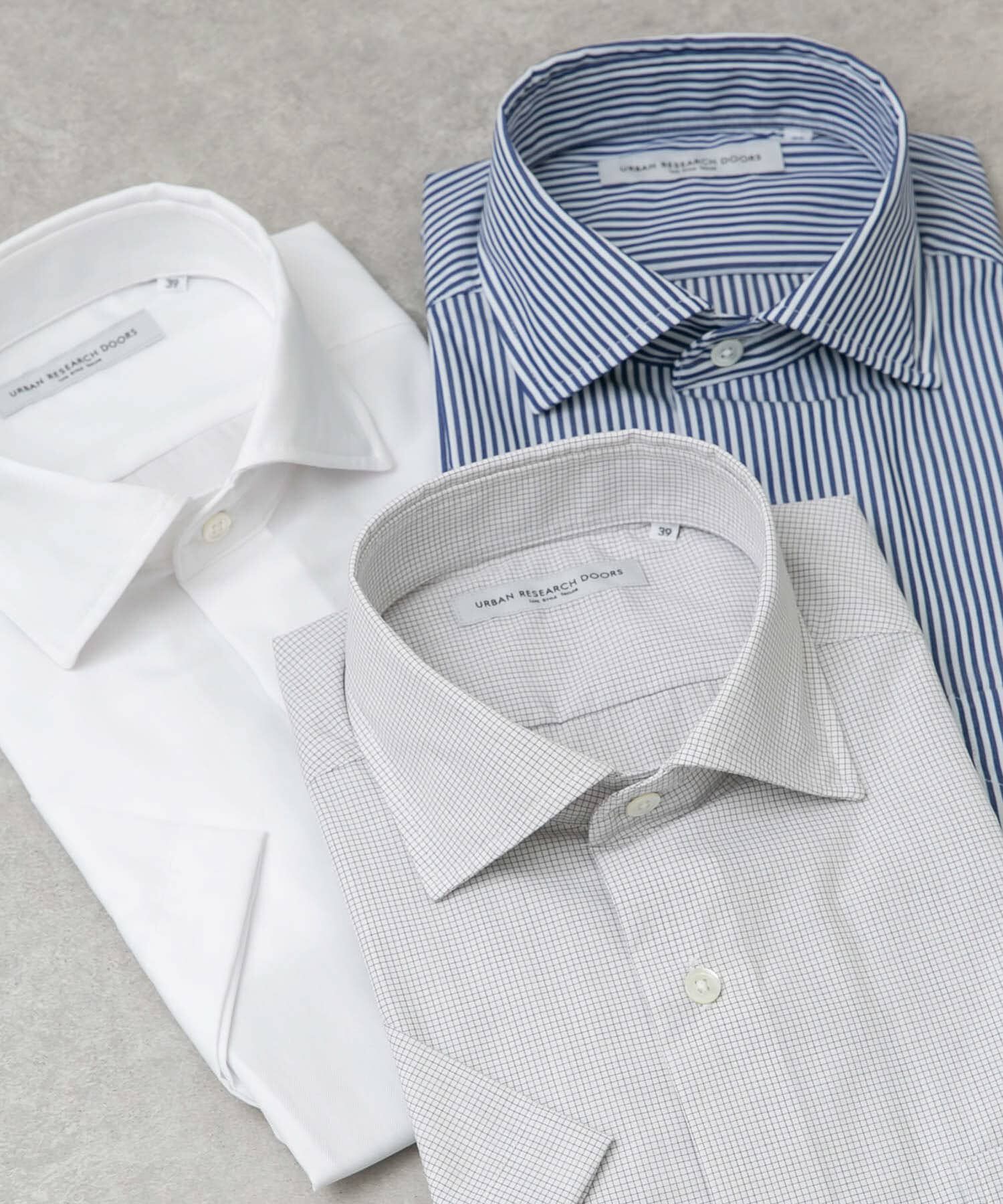 URBAN RESEARCH DOORS「LIFE STYLE TAILOR　セミワイド半袖シャツ」|シャツ・ブラウス|