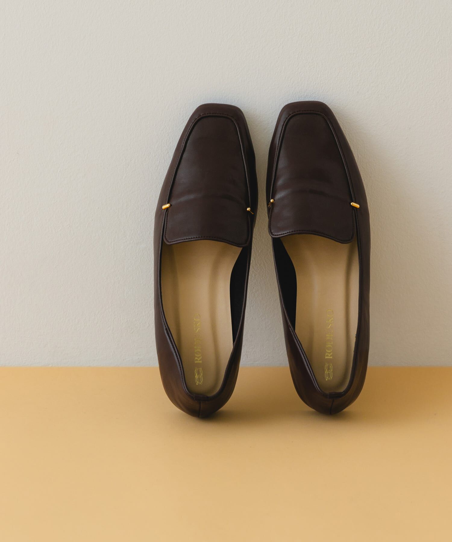 RODE SKO「『MADE IN JAPAN』スクエアトゥプチメタルローファー」|ローファー|ブラウン系その他