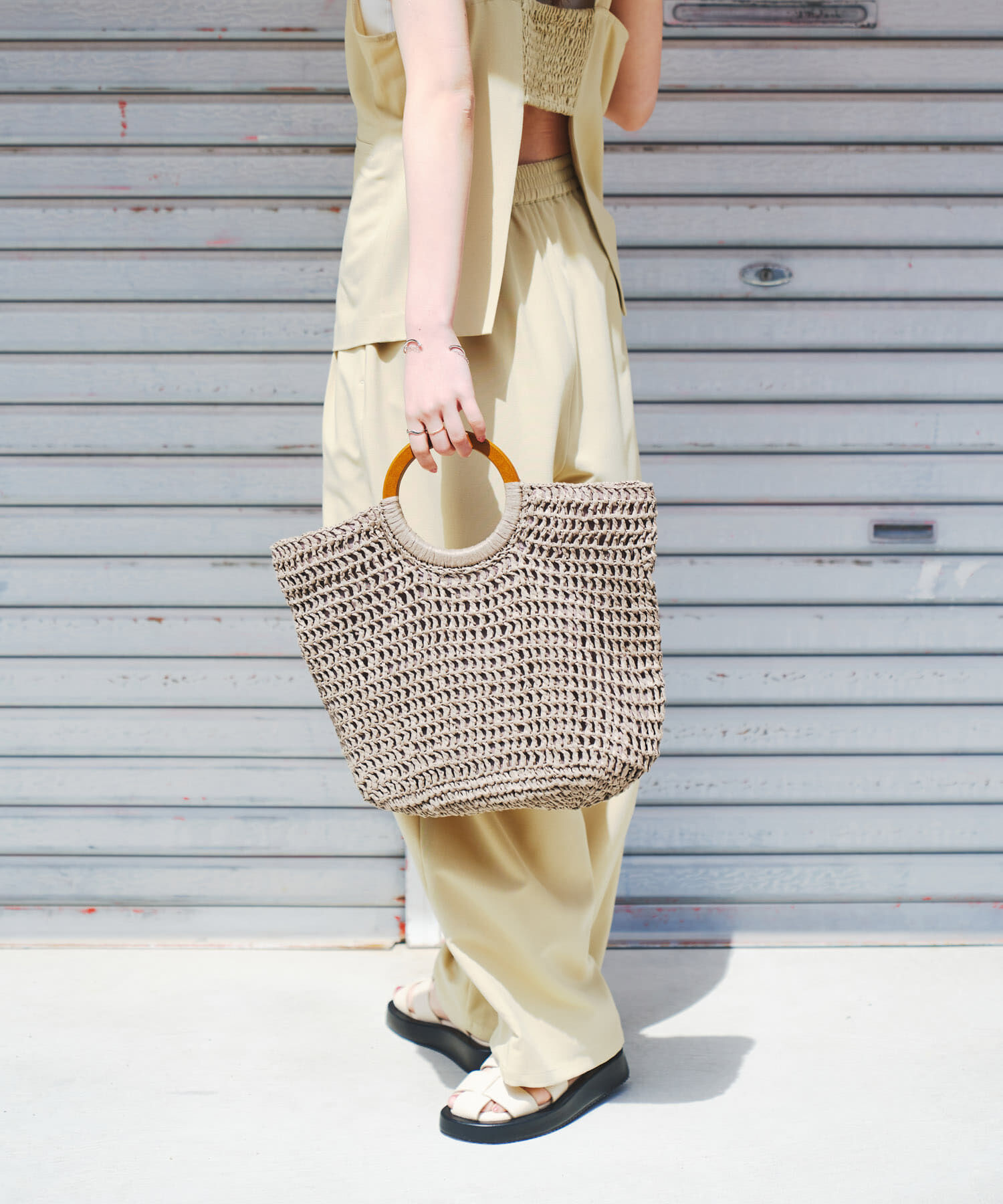 RODE SKO「ウッドハンドルペーパーバッグ」|トートバッグ|